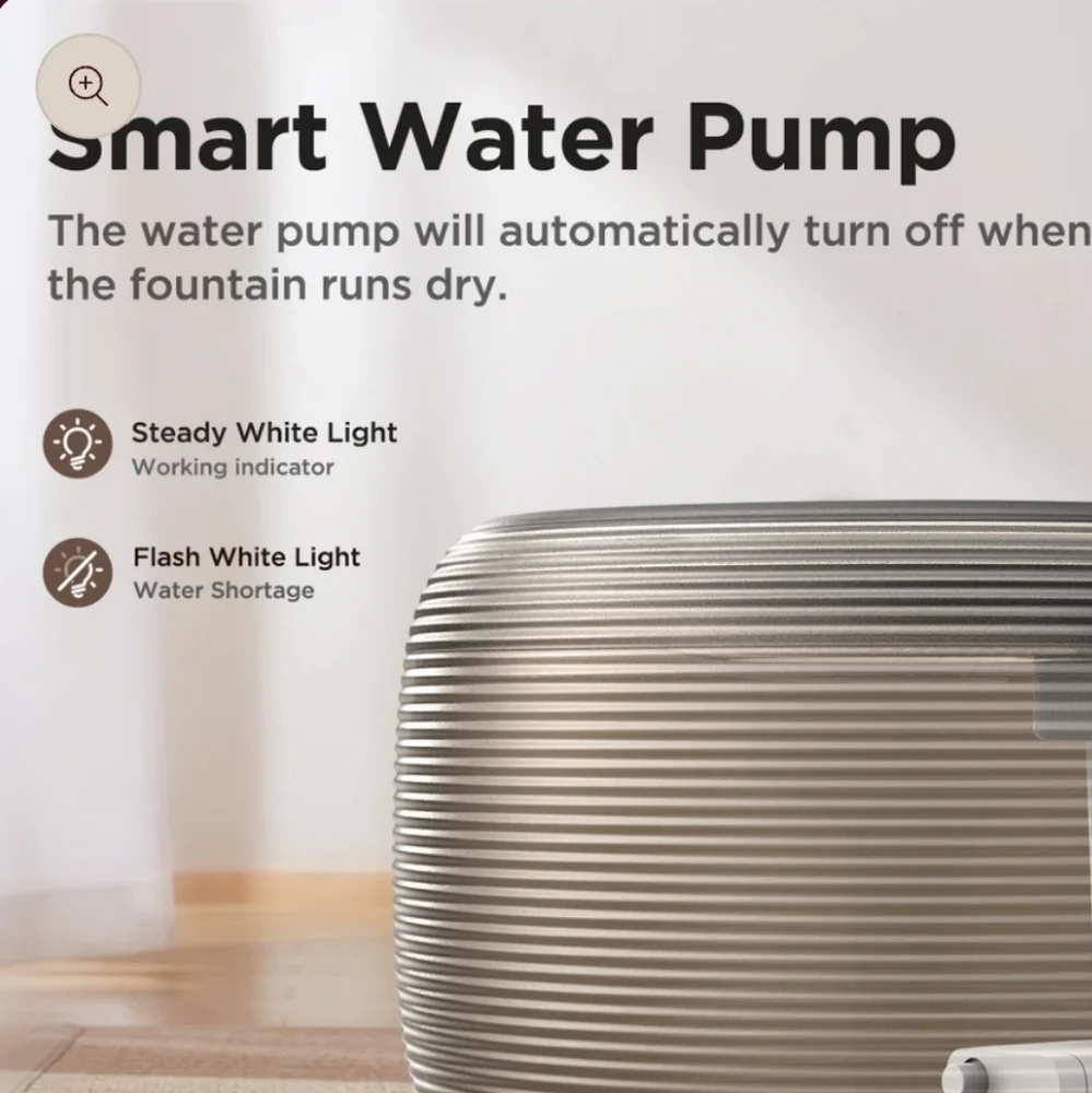 FEELNEEDY 2.5L Pet Water Fountain for Cats and Dogs